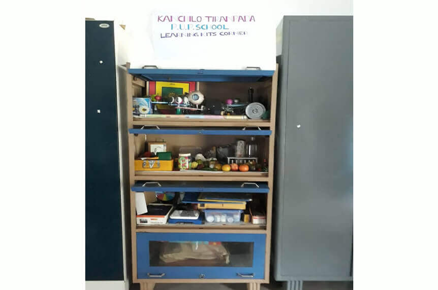 Gift a cupboard. Or curate an imaginative mix of model-making kits, toys and other learning material. Photo Credit: Mo School Abhiyan DEO WhatsApp group 